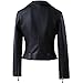 LLF Womens Faux Leather Zip Up Moto Biker Jacket With Many Details