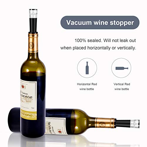 Haolide Wine Air Pressure Opener Six Set, Needle Wine Bottle Opener Accessories Tool Kit with Aerator Pourer,Foil Cutter,Vacuum Stopper,Elegant Wine Gift Box