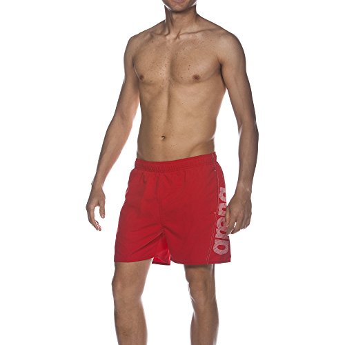 Bañador para hombre Fundamentals Logo Boxer Rojo rojo, blanco Talla:XL