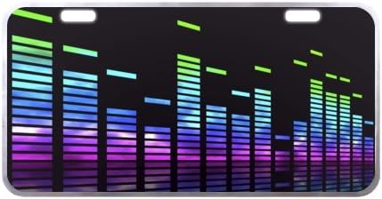 Music License Plate with High Quality-11.8" X 6.1" inches-Silver Trim