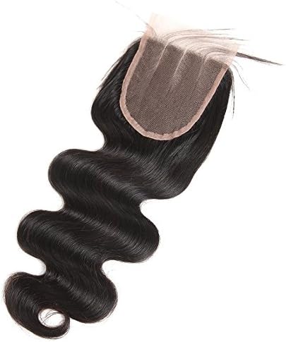 ZM Hair 4x4 3 part Lace Closure Human Hair Body Wave Deluxe Virgin Brazilian Hair Full Lace Front Top Base Lace Frontal Closure For Wig Making(8 inch)