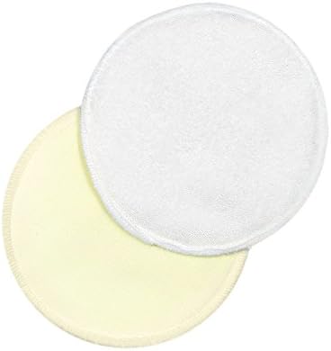 Family First Bamboo Nursing Pads for Breastfeeding and Pumping โ 4 Layer High Absorbency Organic Nursing Bra Pads โ 2 Pack (1 Pair) โ Beige