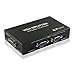 Portta VGA Splitter 2 Port 1x2 Support 1920X1400 Resolution 250MHz Bandwidth with 3.5mm Stereo Audio Support Bandwidth 500MHz High Resolution 1080p for Screen Duplication