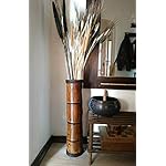 Floor-Vase-Garden-Decor-Wooden-Vase-Wicker-Flower-Vase-Lodge-Decor