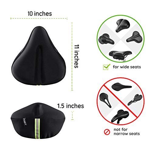 Yosky Wide Gel Bike Seat Cover (11 inches x 10 inches), Extra Large