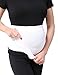 Womens Maternity Belly Band 2 Pack Comfort Support Bands for Pregnancy White,Black M