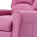 JC Home Toddler Youth Chair with Footrest and Cup Holder Kids Recliner, Large, Light Pink