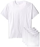 Fruit of the Loom Men's Stay Tucked Crew T-Shirt (White, 5X-Large)