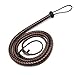bekinky Premium Microfiber Leather Bull Whip, 8 Foot 8 Plait Brown and Black Bullwhip, Luxurious Braided Horse Whip, Flogger