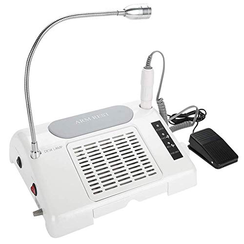 Nail Drill Machine Electric Nail File Manicure Pedicure Drill with Nail Drill Bits Kits for Acrylic Nails (White)
