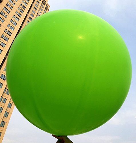 5 Big Balloons - 36 inch Round Balloons - Extra Large & Thick Balloons Reusable Giant Latex Balloons for Wedding/Birthday Party Decorations, Photo Shoot and Festivals Christmas Decorations (Green)