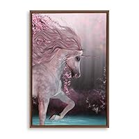 Framed Canvas Wall Art Unicorn Canvas Prints Home Artwork Decoration for Living Room,Bedroom - 16x24 inches