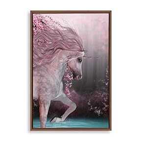 signwin Framed Canvas Wall Art Unicorn Canvas Prints...