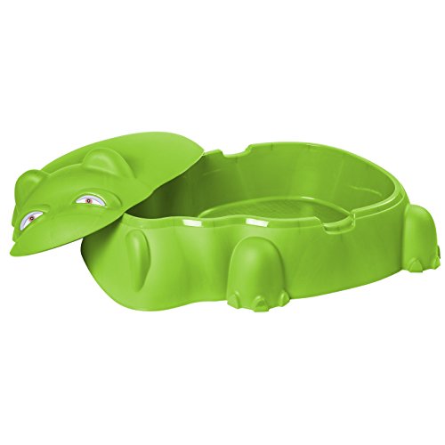 Hippo Sandbox And Pool With Cover - Covered Outdoor Sandboxes For Kids Toddlers - Let Your Childrens Imaginations Run Wild - Weather Resistant NEW