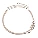 UEETEK Women Fashion Belt Chain Skinny Metal Flower Decor Waist Belt for Dress Skirt Blouse Costume