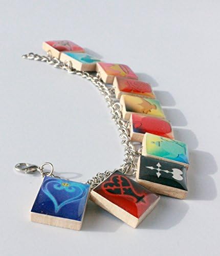 Kingdom Hearts Inspired Scrabble Tile Charm Bracelet - Princesses of Heart Inspired