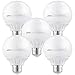 LEDGLE 5W Globe Light Bulbs G25 E26 LED Bulbs 50W Incandescent Bulb Equivalent,500lm Vanity Light Bulbs 3000K Warm White, 270 Beam Angle, Make Up Light Bulbs, Non-Dimmable (5 Pack)