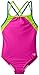 Speedo Girl's Swimsuit One Piece Solid Cross Back Multi Straps