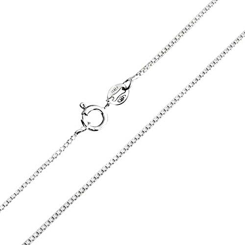 1mm thick solid sterling silver 925 Italian BOX briolette square venetian cube link chain necklace chocker bracelet anklet - 15, 20, 25, 30, 35, 40, 45, 50, 55, 60, 65, 70, 75, 80, 85, 90, 95, 100cm