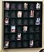 36-Cubby Shot Glass Display Case with Easy Wall Mounting Hooks - Durable Wood Construction with Sleek Black Finish - Versatile Use for Mini Collectibles