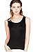 METWAY Womens Silk Tank Tops/Mulberry Silk Sleeveless Blouses/Summer Real Silk Sleeveless T-Shirt Medium Black