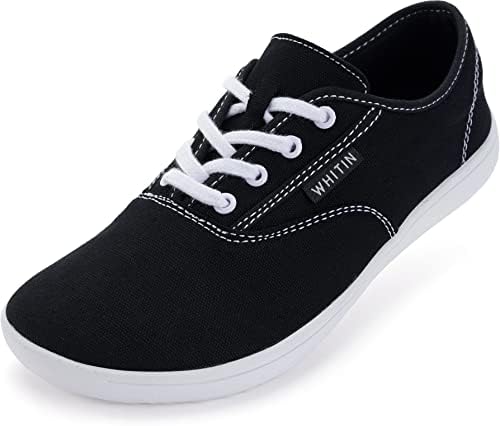 WHITIN Women's Wide Canvas Barefoot Shoes Zero Drop Sole