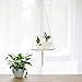Plant Hanger (Square),YXMYH Macrame Plant Hanger Shelf Hanging Planter Home Decor Cotton Cord and Pine Shelf -BOHO Bohemian Home Decor 43 Inches