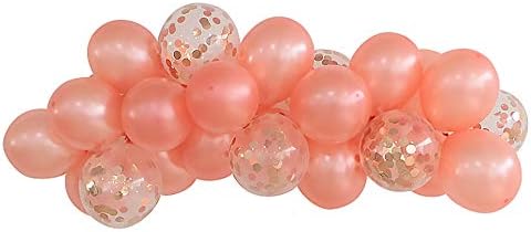 50PCS DIY Balloons Garland with Rose Gold Balloons Confetti Balloons Perferct for Birthday Party Bridal Baby Shower Engagement Wedding Party Decor (Rose Gold)