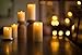 Flameless Candle Set of 3pcs,3.5-Inch by 5/7/9-Inch Pillar Candle with Moving Wick,Ivory