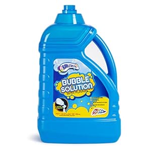 Grafix Bubble Solution Bottle 1.8 litres - Large Bubble Mixture for Bubble Machines with a Funnel Assorted Colors