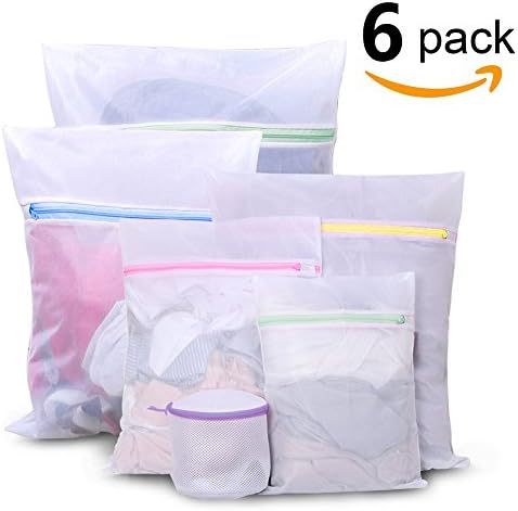 ZERVIOE Mesh Laundry Bags Lingerie bags 6 wash bags (2 Large &amp; 2 Medium &amp; 2 Small)