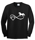 Horse Lover Gift Infinite Love Infinity Symbol Youth Long Sleeve T-Shirt