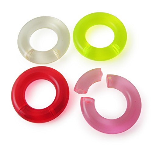 5 Piecs Mix Color of 2G (6MM) UV Acrylic Segment Rings.