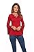 Easther Women’s Casual Cross Front Tunic Tops Deep V Neck Long Bell Sleeve T-Shirt Blouse