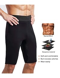 Novasoo - Pantalones de neopreno para adelgazar para hombre, para pérdida de peso, térmicos, para sauna, sudor, capri