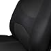 FH Group Front Set Cloth Car Seat Covers for Low Back Car Seats with Removable Headrest, Universal Fit, Airbag Compatible, Car Seat Cover for SUV, Sedan, Van, Black