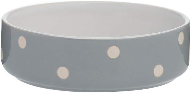 Mason Cash Grey Polka Dot Pet Bowl, 13 cm, 13 cm (Pack of 1)
