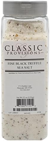 Classic Provisions Spices Fine Black Truffle Sea Salt, 32 Ounce