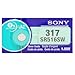 Sony 317 (SR516SW) 1.55V Silver Oxide 0%Hg Mercury Free Watch Battery (2 Batteries)