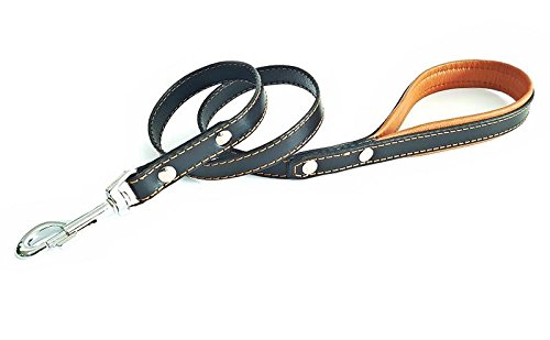 Bestia genuine leather dog lead. 43 inch long, 0.8 inch wide. Heavy snap. Handmade