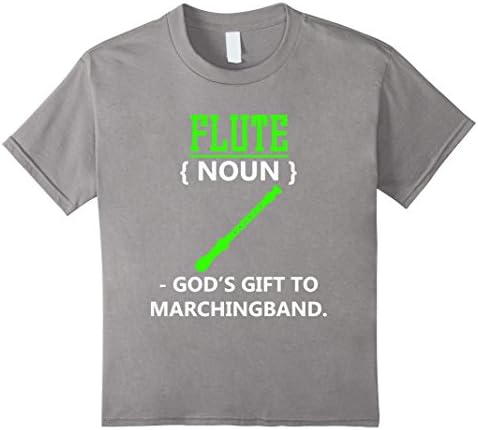 Kids Funny Flute God's Gift To Marching Band T-shirt Music Gift 10 Slate