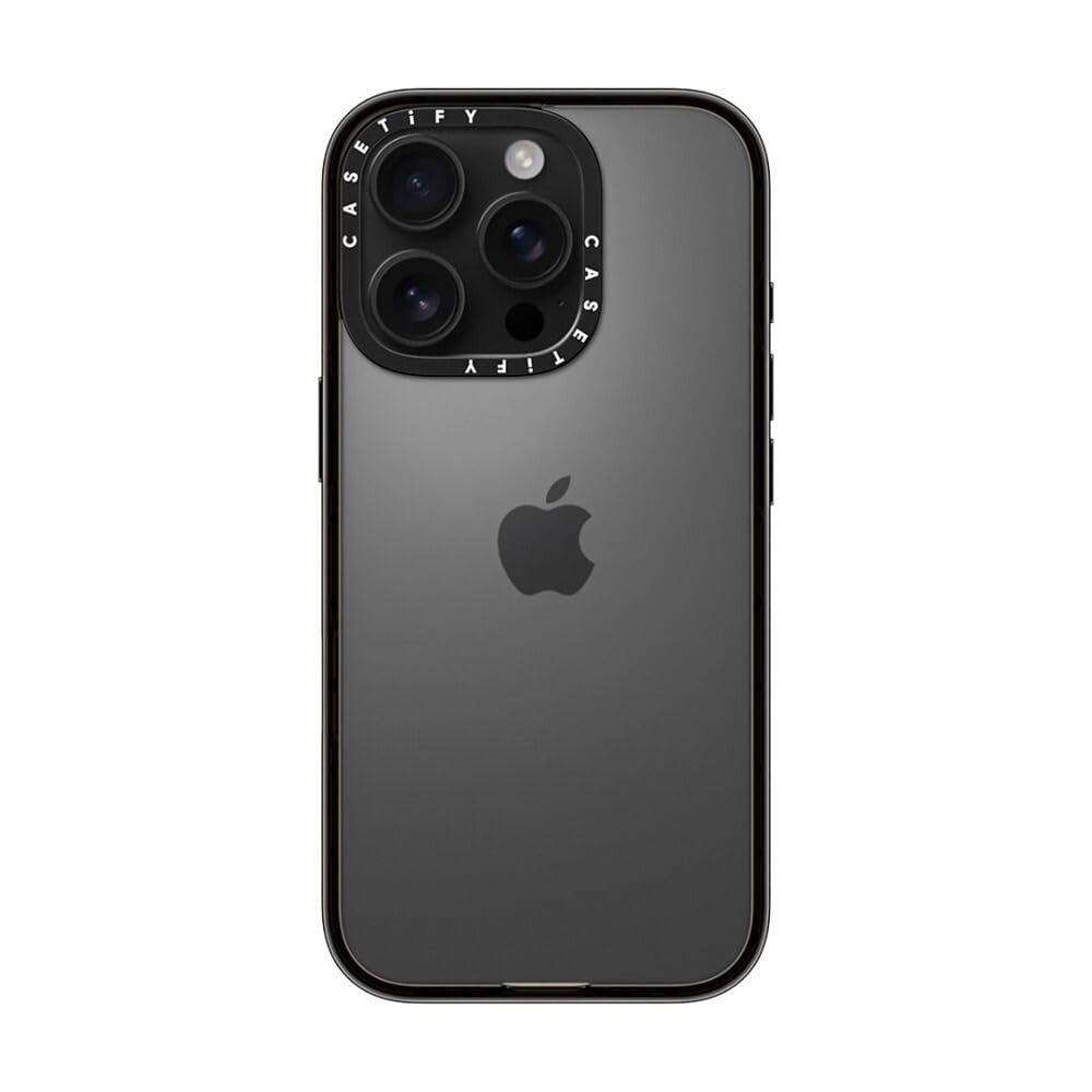 CASETiFY Compact Case for iPhone 16 Pro [Lightweight / 4 ft. 2X Military Grade Drop Protection/Slim] - Clear Black