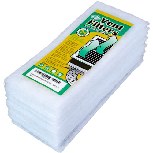 Dust Control Vent Filters Pack of 24 Traps Dirt, Dust, Smoke
