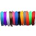 3D Pen PCL Filament Refills - 3D Pen Refill - 1.75MM 3D Doodler Den Refills - Real Stuff,Blockage-Proof (12 Colors,16.4 Ft Each)
