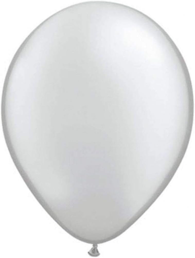 Folat 08404 Silver Balloons Metallic 30 cm-10 Pieces, 10 Pack - Image 3