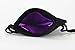 Small Dice Bag 3.75x4 Inch Velvet Double Stitched Snag Proof Satin Lining - Holds 21 Dice Comfortably - Purple Interior with Black Exterior