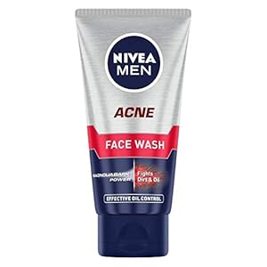 Nivea Men Acne Face Wash For Oily & Acne Prone Skin, Fights Oil & Dirt With Magnolia Bark Power, 50 G