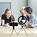Selfie Ring Light 6.3-inch with Stand & Phone Holder, 3 Light Settings Dimmable Desktop LED Camera Lights for Recording Video Conferencing, Makeup, YouTube, Live Streaming