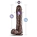 Eden Adult Sex Toys - 11.5 Inch Long Thrusting BBC Dildo - Ultra-Realistic, SkinLike Huge Thick Cock with Strong Suction Cup- Body Safe, Fragrance-Free PVC - Big Black Dildo for Luxurious Sensual Play