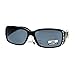 CG Eyewear Womens Rhinestones Sunglasses Rectangular Designer Fashion Black